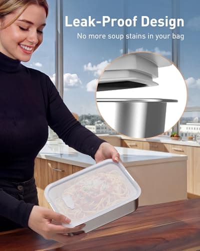EAST OAK Cordless Electric Lunch Box for Adults, Battery Powered Heated Lunch Box for Work, Travel, 5.5 Cups Rechargeable Self Heating Food Heater, Memory Function & Automatic Keep Warm, Classic Black — view 6