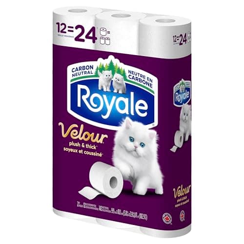 Royale Velour Toilet Paper, 12 Equal 24 Rolls, 142 Bathroom Tissues per roll — view 7