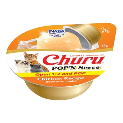 INABA Churu Pop'N Serve Jelly Cat Treat with Vitamin E & Taurine, 34 gram Cup, 8 Cups, Chicken Recipe — view 4