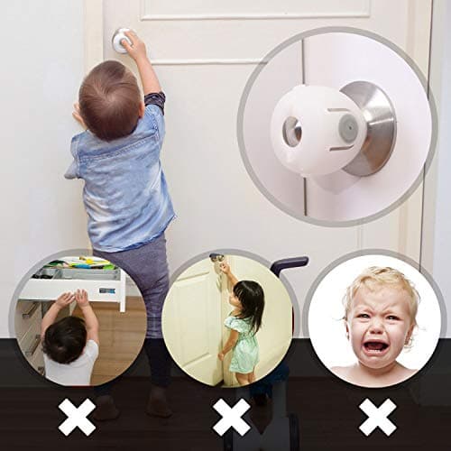 EUDEMON 4 Pack Baby Safety Door Knob Covers Door Knob Locks — view 5