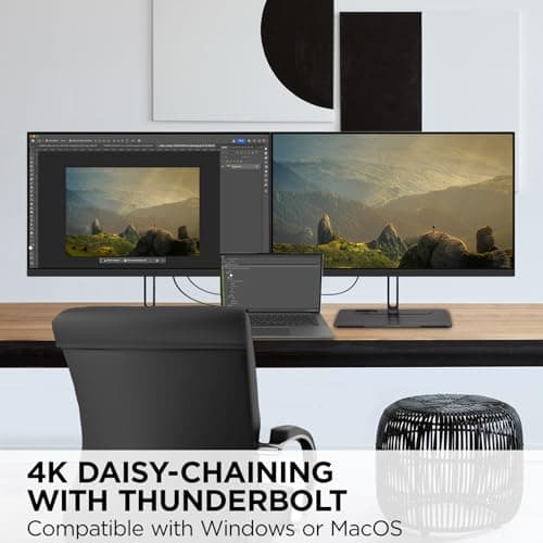ViewSonic VP2776T-4K 27 Inch 4K ColorPro Monitor, IPS Display with 100% sRGB and Pantone Validated for MacBook Pro Mac Studio Desktop Setups, Advanced Ergonomics, Thunderbolt 4, and HDMI 2.1 Inputs — view 3