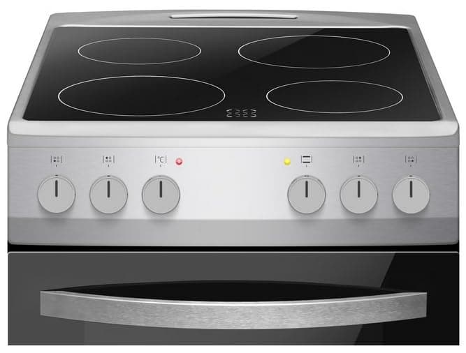 Amica 50cm Electric Cooker - Silver — view 3