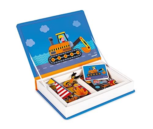 Janod • Racers Magneti’Book • 3 to 8 Years • Educational Magnetic Games Toy for Kids Toddler Children • J02715 19 x 4 x 26 cm / 7.5 x 1.6 x 10.2 in.