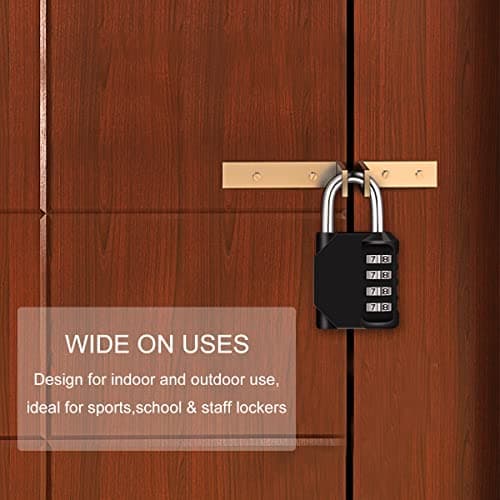 Diyife Combination Padlock, Weatherproof 4 Digit Resettable Locker Lock — view 5