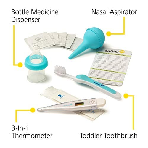 Safety 1st Deluxe Baby Healthcare and Grooming Kit, Arctic Blue, Newborn Baby Essentials, One Size, 25 Pieces — view 4