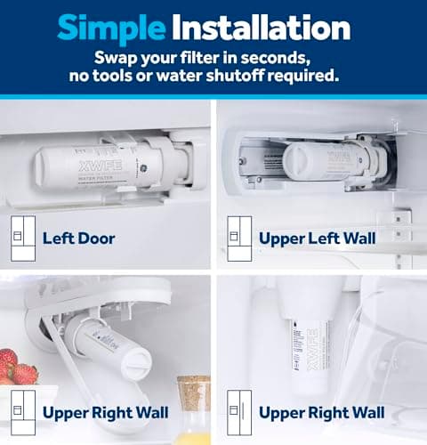 GE XWFE Refrigerator Water Filter, Genuine Replacement Filter, Certified to Reduce Lead, Sulfur, and 50+ Other Impurities, Replace Every 6 Months for Best Results, Pack of 1 — view 3