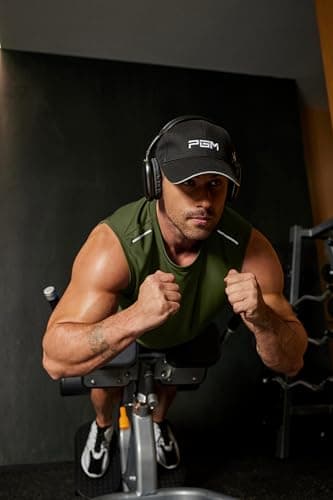 COOFANDY Workout Muscle Tanks for Men Lightweight Breathable Tank Top Men Sleeveless Gym Tee Shirts Army Green 2XL — view 5