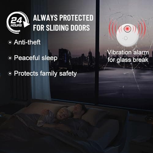 Decumeby Window Alarm System, Ultra Loud 130dB Alarms, 5 Adjustable Sensitivity, Burglar Alert Glass Break Sensor for Home Dormitory Vehicle — view 2