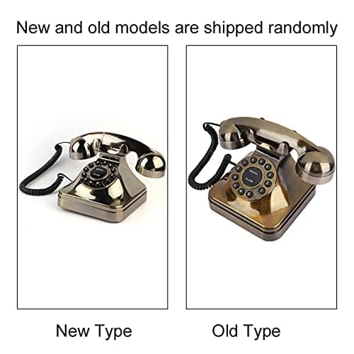 TIKATARER Antique Bronze Telephone, Noise Reduction Old Fashioned Vintage Landline Phone for Desktop Caller Home Office Retro Landline Corded Phones for Home & Office Decoration — view 4