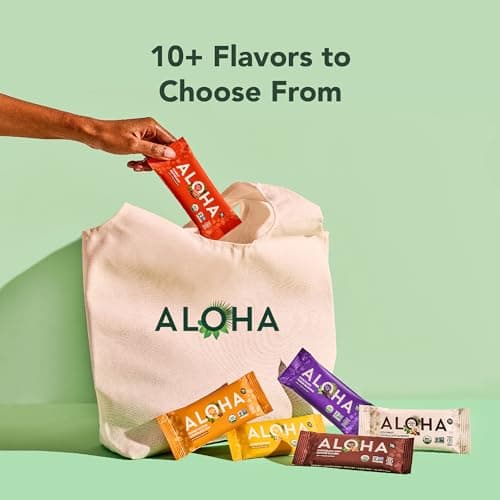 ALOHA Organic Plant Based Protein Bars - Peanut Butter Cup Bar - 12 Bars, Vegan, Low Sugar, Gluten-Free, Low Carb, Non-GMO, No Stevia, No Erythritol — view 5