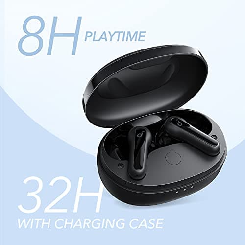 Soundcore by Anker Life P2 Mini True Wireless Earbuds, 10mm Drivers with Big Bass, Custom EQ, Bluetooth 5.2, 32H Playtime, USB-C for Fast Charging, Tiny Size for Commute, Work (Black) — view 4