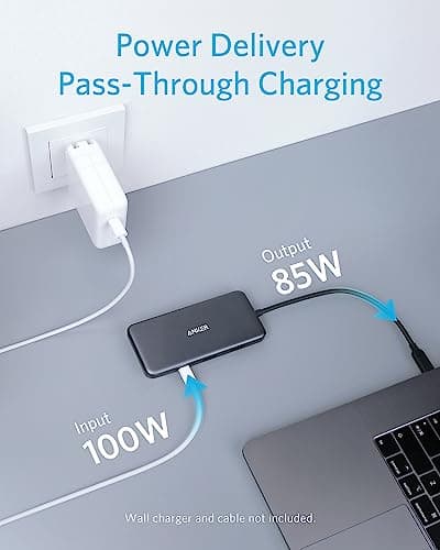 Anker USB C Hub, 7in1 Multi-Port USBC Hub with 4K HDMI, 85W PD, USB-C and 2 USB-A 5Gbps Data Ports, microSD and SD Card Reader, for MacBook Air, MacBook Pro, XPS, and More (Charger not Included) — view 2