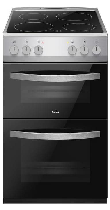 Amica 50cm Electric Cooker - Silver