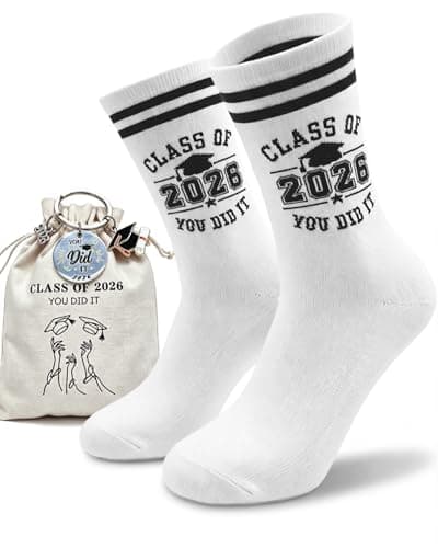 Graduation Gifts for Her Him 2026, CLASS OF 2026 YOU DID IT Socks, Funny Grad Gifts for Her Him, Congrats Grad Gift High School University