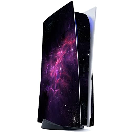PlayVital for ps5 Skin - Disc Edition Full Set Vinyl Decal Sticker, Cover Skin Accessories for ps5 Controller & Charging Station & Headset & Media Remote - Purple Nebula — view 2