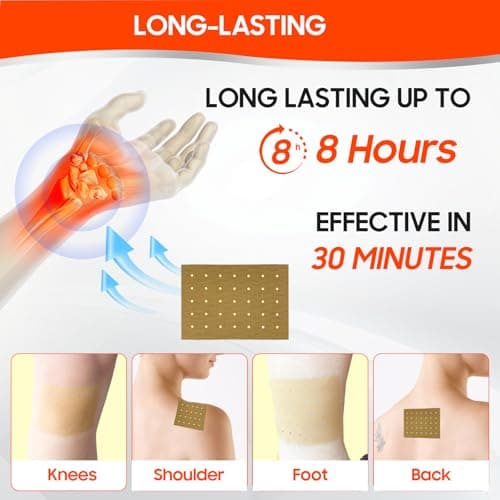 ssumiao 40pcs Pain Relief Patches, All Natural Tiger Heat Patches Ultra Strength, Neck, Shoulder, Joint &Knee Pain Relief,Heat Patches for Pain Relief，Lower Back Pain Relief with Long-Lasting Heat — view 5