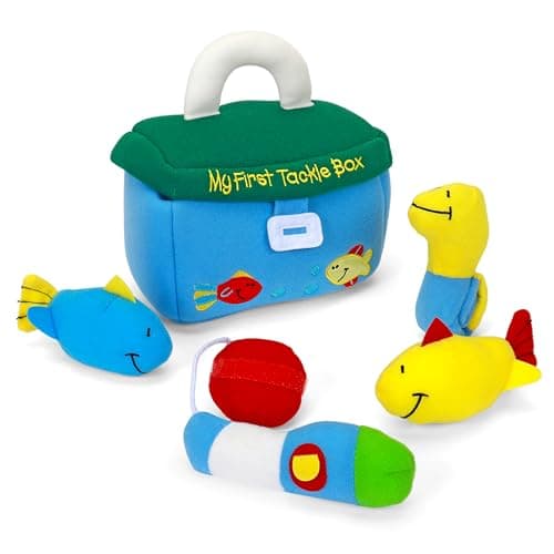 Baby GUND Play Soft Collection, My First Tackle Box 5-Piece Plush Playset with Rattle, Squeaker and Crinkle Plush Toys, Sensory Toy for Babies and Newborns, 8” — view 5