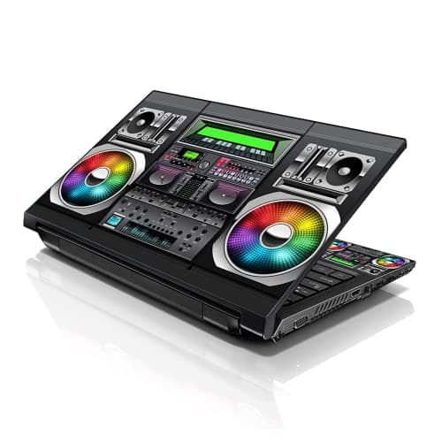 LSS Laptop 15 15.6 Skin Cover with Colorful Boon Box Music Pattern for HP Dell Lenovo Apple Asus Acer Compaq - Fits 13.3" 14" 15.6" 16" (2 Wrist Pads Free)