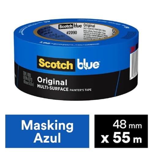 ScotchBlue Original Multi-Surface Painters Tape, 2 Inch Wide (1.88 in. x 60 Yds), 1 Roll Blue Paint Tape Protects Surfaces & Removes Easily, Masking Tape for Indoor and Outdoor Use (2090-48NC) — view 3