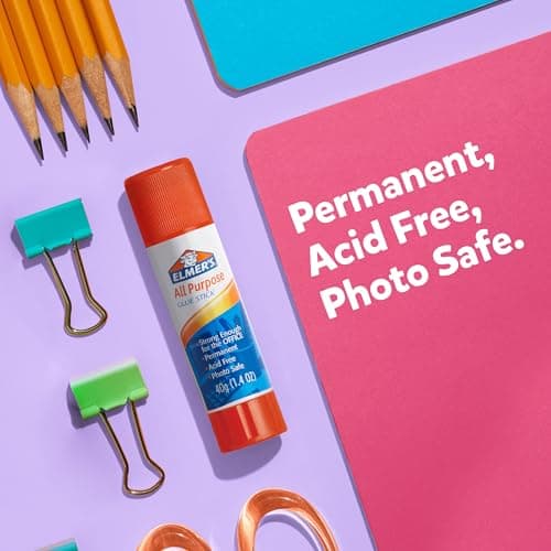 Elmer's All Purpose School Glue Sticks, Acid-Free and Washable, Clear, 7 Grams, 30 Count - Craft Projects, Poster, Classroom Supplies, #1 Teacher Brand — view 5