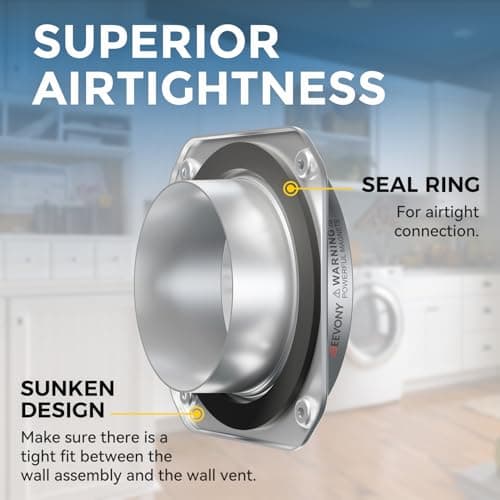 JEEVONY Magnetic Dryer Vent Coupling DV180 Airtight Seal Dryer Vent Connector Kit Easy to Clean Quick Connector Including a 2.6ft 4" Duct and two Clamps — view 3