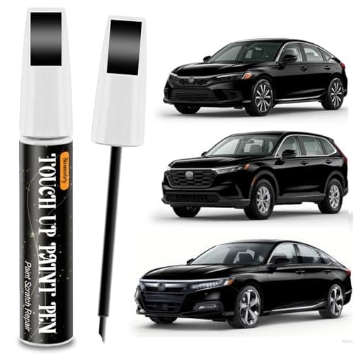 Crystal Black Pearl NH-731P Compatible with Honda 2-in-1 Touch Up Paint Pen Ultimate Car Scratch Repair Kit，Quick Fix Rust-Resistant and Long-Lasting Paint Scratch Remover