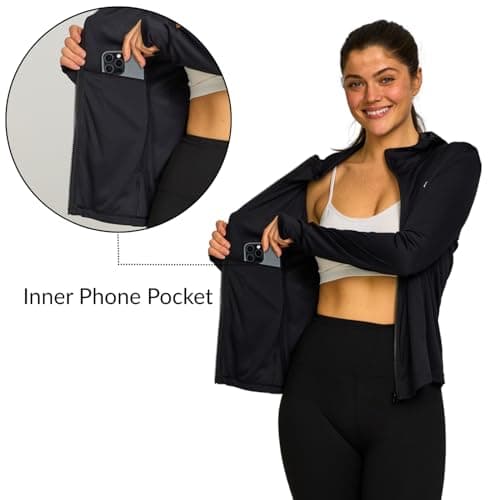 Hurley Sun Protection Lightweight Jacket Women - Sun Hoodie SPF 50+ UV Shirt Quick Dry Long Sleeve Sun Shirt Outdoor — view 3