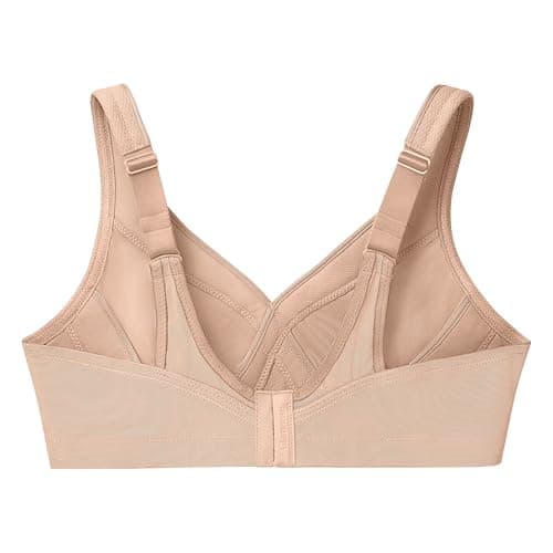 Glamorise Women's Full Figure Sports Bra, Cafe, 40 G Brown — view 4
