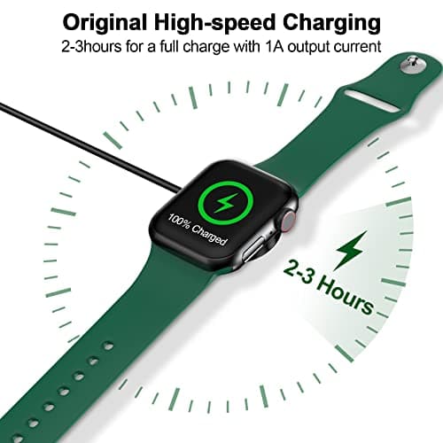 𝟐𝟎𝟐𝟔 𝐔𝐩𝐠𝐫𝐚𝐝𝐞𝐝 Magnetic Charging Cable for Apple Watch Charger,[USB C Port] Wireless Charging Cable Compatible with iWatch Series Ultra/10/9/8/7/6/SE/SE2/5/4/3/2[1.6FT/0.5M],Black — view 2