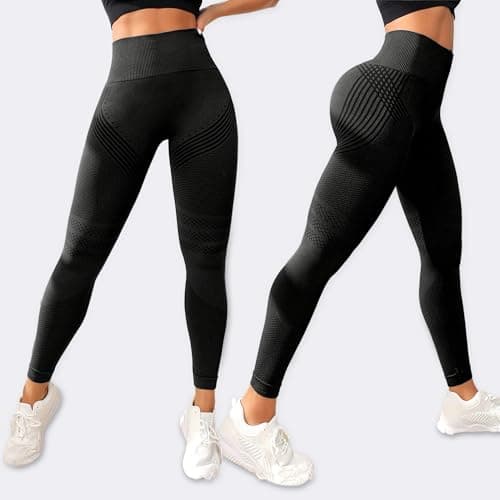 3D Compression Leggings for Women, High Waisted Tummy Control Yoga Pants