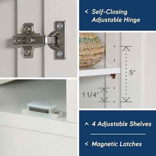 Sauder Select Storage Cabinet/ Pantry cabinets, White finish — view 5