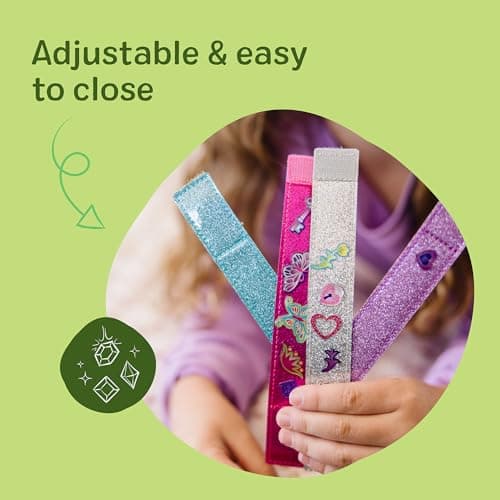 Melissa & Doug Design-Your-Own Bracelets with 100+ Sparkle Gem & Glitter Stickers, Kids Snap Bracelets, Stickers & Jewelry Crafts, Preschool Toys for Girls & Boys Ages 4+ — view 5