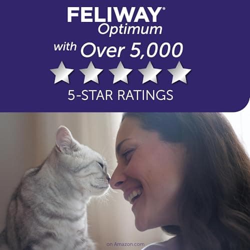 FELIWAY Optimum Diffuser Refill, Promotes Calmness AND Harmony in Cats & Kittens, VHP Registered NN.P5V2, includes 1 Refill, Lasts 30 Days, Cat Calming Pheromones, 48ml — view 5
