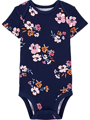 Simple Joys by Carter's Girls' 6-Pack Short-Sleeve Bodysuit, Pink/Blue, Floral, 24 Months — view 2