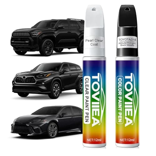 TOVIIEA Attitude/Midnight Black Metallic(218) Touch Up Paint Compatible with TOYOTA,2-In-1 Car Paint Scratch Repair Pen,Car Paint Scratch Repair Kit for Scratches,Chips & Nicks,2-PCS SET