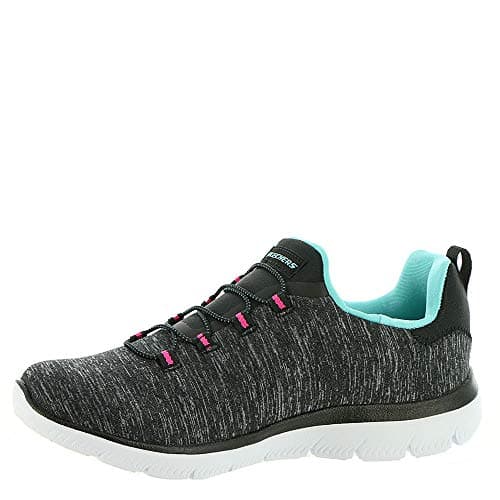 Skechers Women's Summits - Quick Getaway Shoe, Black/Light Blue/Pink, 9 M US — view 5