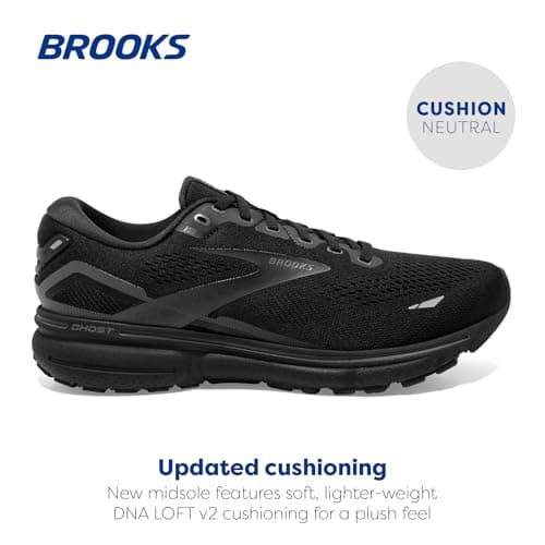 Brooks Women's Ghost 15 Neutral Running Shoe - Black/Black/Ebony - 7 Medium — view 2