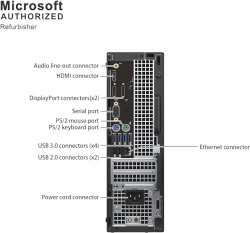 Dell Optiplex 7050 SFF Desktop PC Intel i7-7700 4-Cores 3.60GHz 32GB DDR4 1TB SSD WiFi BT HDMI Duel Monitor Support Windows 11 Pro Excellent Condition(Renewed)