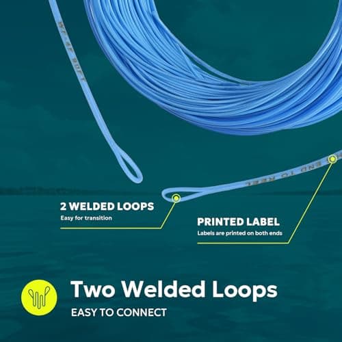 SF Fly Fishing Floating Line with Welded Loop Weight Forward Fly Lines Sky Blue 90FT WF7F — view 4