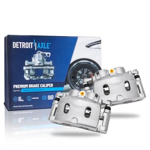 Detroit Axle - 2pc Front Brake Calipers for 2008-2018 Chevy Silverado 1500 GMC Sierra 1500, 2008-2020 Tahoe Yukon, Suburban 1500 Avalanche, Cadillac Escalade ESV EXT, Disc Brake Calipers with Bracket