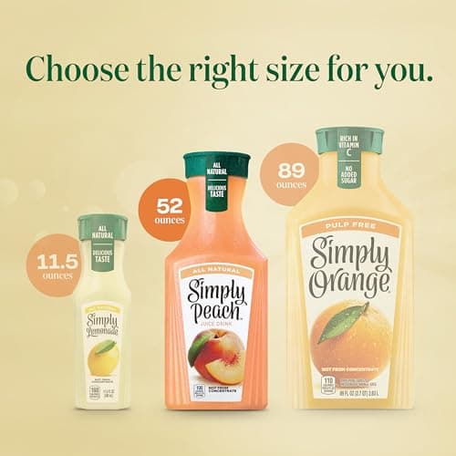 Simply Peach Juice Drink, 52 Fl Oz Bottle — view 6