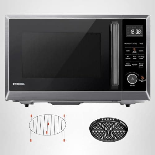 TOSHIBA Air Fryer Combo 8-in-1 Countertop Microwave Oven, with Convection, Broil, Odor Removal Mode, 12.4" Position Memory Turntable, Child-Lock, 1.0 Cu.ft, Black Stainless Steel, ML2-EC10SA(BS) — view 11