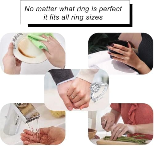 Ring Sizers for Loose Rings, Eiito Ring Size Adjuster Spacers or Tightener, Invisible Guards, 6 Sizes Fitter, Resizer Fit Almost Any Rings, Reduces Size by 0.5-1.5 — view 4