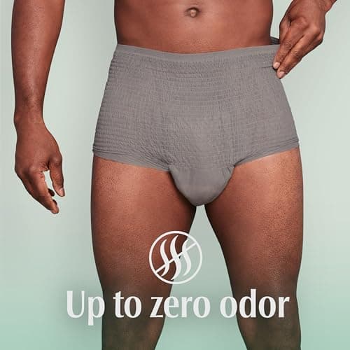 Depend Fresh Protection Adult Diapers, Incontinence Underwear for Men, Disposable, Maximum, Small/Medium, Grey, 19 Count, Packaging May Vary — view 6
