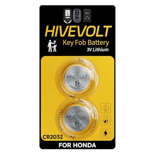 HIVEVOLT Key Fob Batteries for Honda CRV Civic Accord Pilot Odyssey HRV Fit Passport Ridgeline Crosstour Insight Clarity CRZ, Premium Lithium Batteries 2 Pack