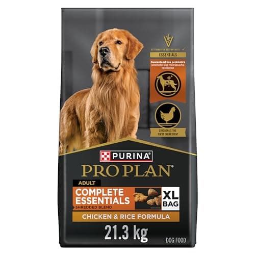 Purina Pro Plan Complete Essentials Dry Dog Food, Shredded Blend Chicken & Rice - 21.3 kg Bag