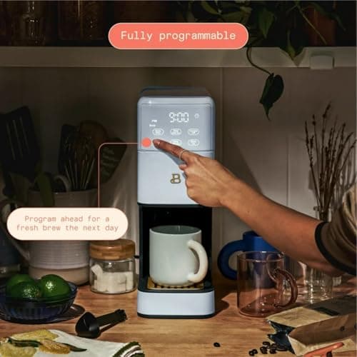 Programmable Single Serve Coffee Maker with Integrated Burr Grinder, Touch Controls, Fresh Custom Brew, Compact Design, Easy to Use — view 4