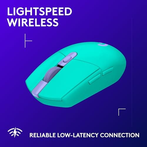 Logitech G305 Lightspeed Wireless Gaming Mouse, Hero Sensor, 12,000 DPI, Lightweight, 6 Programmable Buttons, 250h Battery, On-Board Memory, Compatible with PC, Mac - Mint — view 2