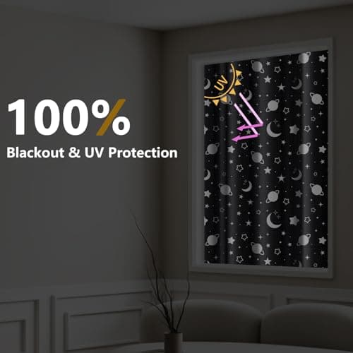 Yelmzir Portable Blackout Blind with Suction Cups, Adjustable Window Black Out Curtains No Drill, Temporary Blackout Window Covering for Bedroom, Travel, RV, 78" x 51" — view 2