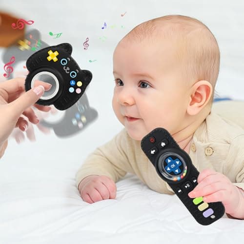 Suhunide Baby Rattles Teething Toys for Babies 3-6 Months - Remote Design. — view 6